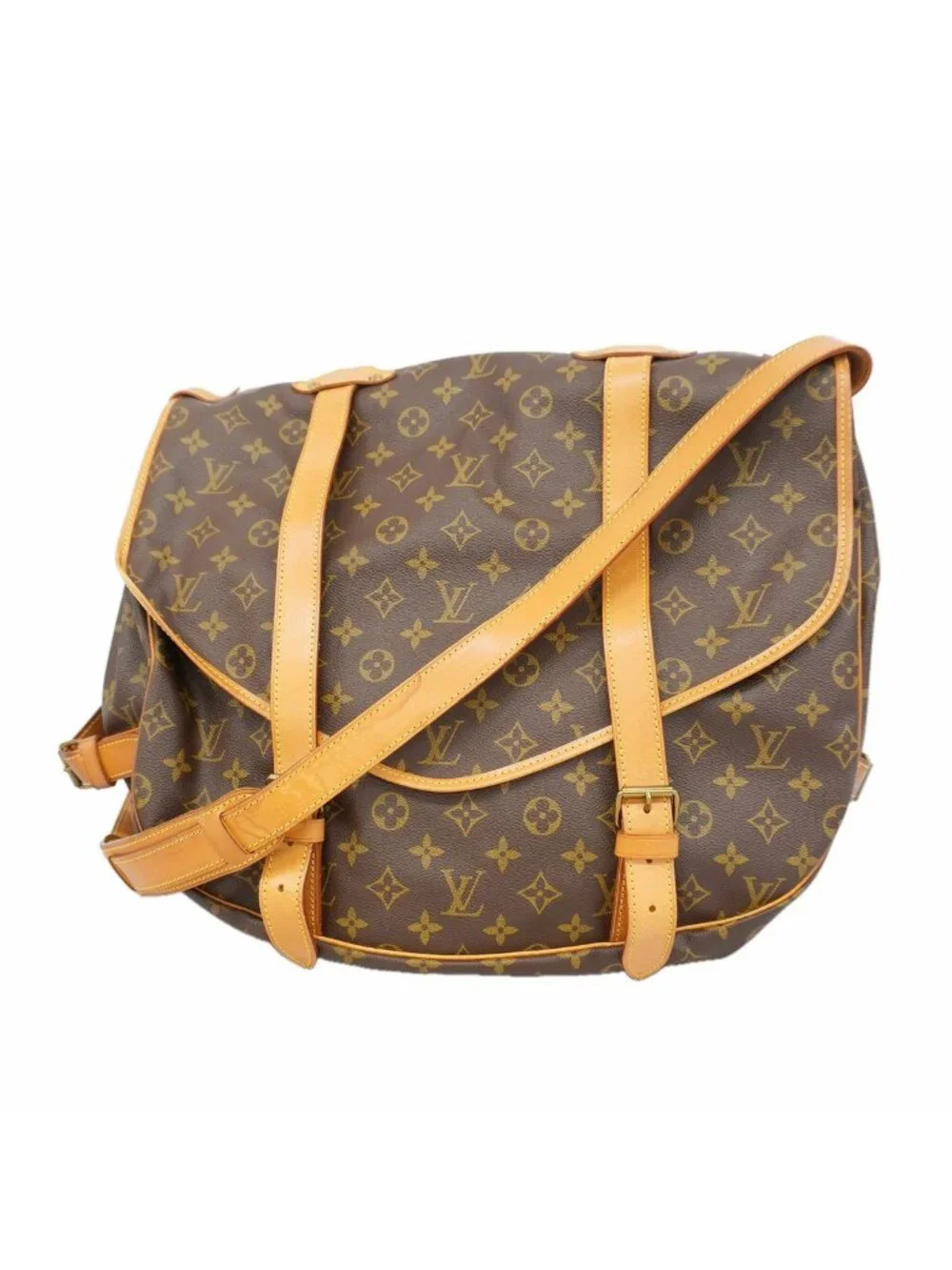 Louis Vuitton Shoulder Bag Monogram Saumur 43 Brown